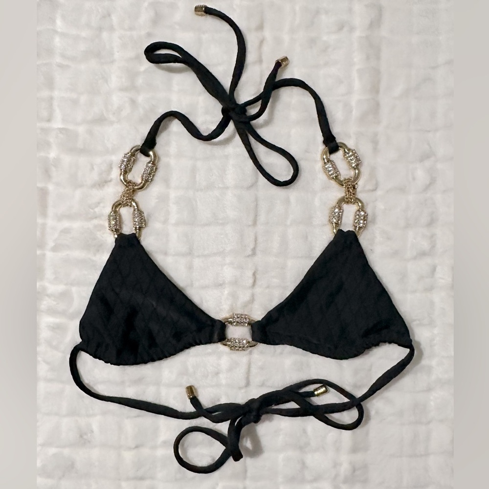 Beach Bunny Quilted Detail Triangle Bikini Top